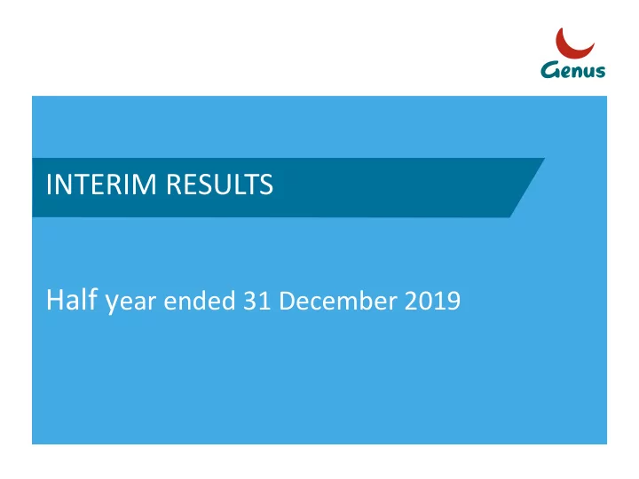 interim results