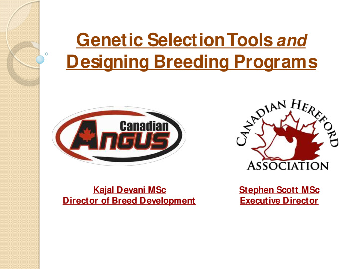 designing breeding programs