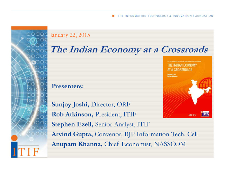 the indian economy at a crossroads