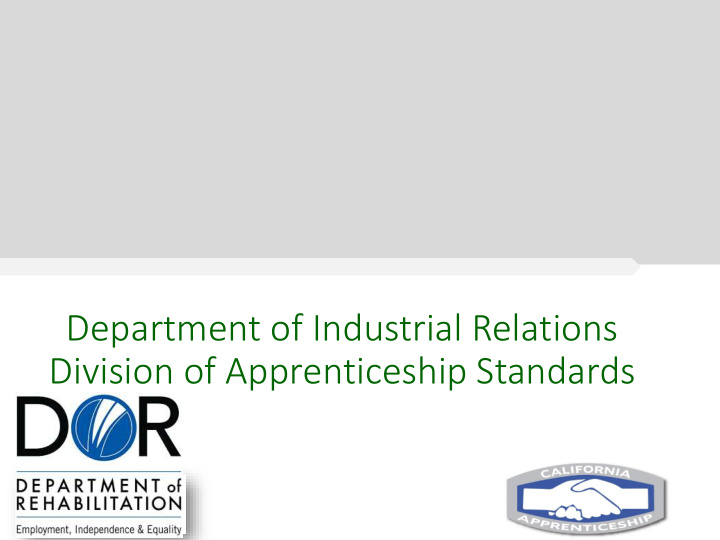 division of apprenticeship standards