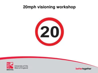 Workshop objectives  Focus on the soft social marketing measures and  Meet other