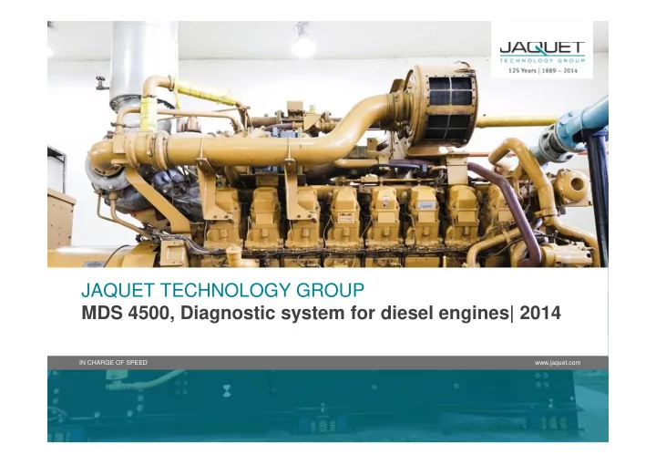jaquet technology group mds 4500 diagnostic system for