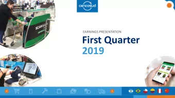 First Quarter  2019  1  Disclaimer  The information contained in this presentation has been