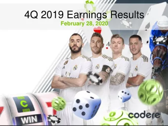 4Q 2019 Earnings Results  February 28, 2020  Disclaimer This presentation (the