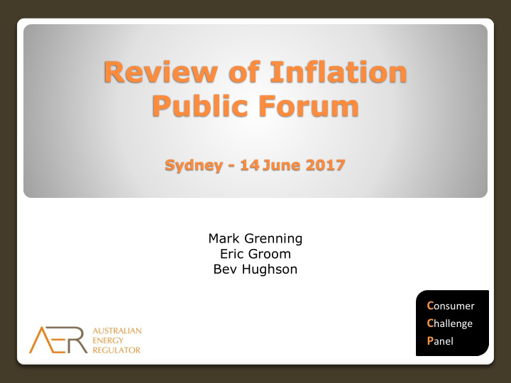 review of inflation