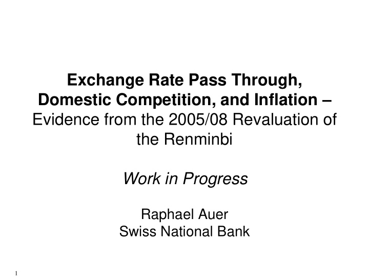 domestic competition and inflation