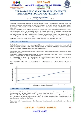 GAP GYAN  A GLOBAL JOURNAL OF SOCIAL SCIENCES ( ISSN  2581-5830 ) Impact Factor  4.998  THE