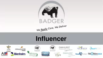 Influencer  Influence Challenge  THE THREE KEYS TO INFLUENCE  1.  Focus and measure  2.  Find vital