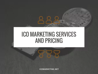ICO MARKETING SERVICES  AND PRICING  ICOMARKETING.NET  WE PROVIDE STATE OF THE ART  MARKETING