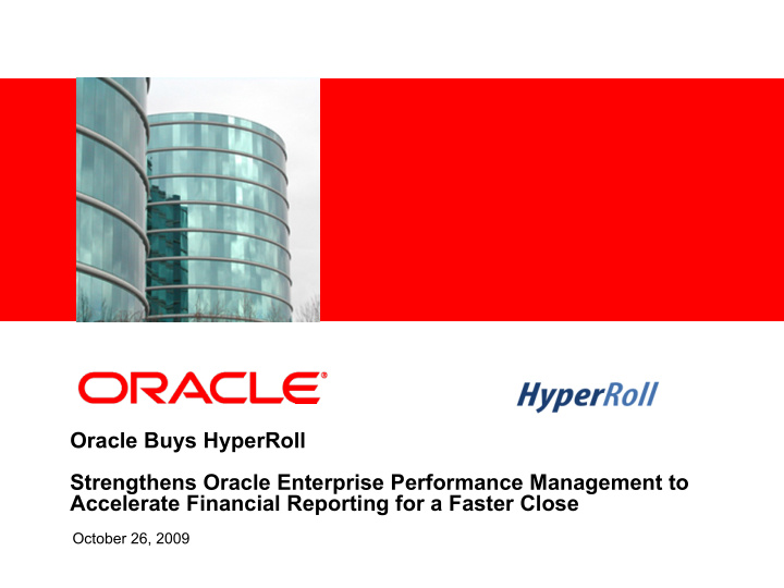 oracle buys hyperroll strengthens oracle enterprise