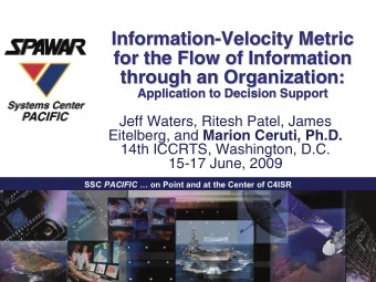 Information-  -Velocity Metric  Velocity Metric  Information-Velocity Metric  Information  for the