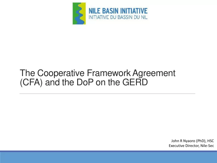 the cooperative framework agreement