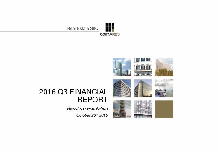 2016 q3 financial report