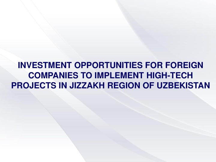 investment opportunities for foreign
