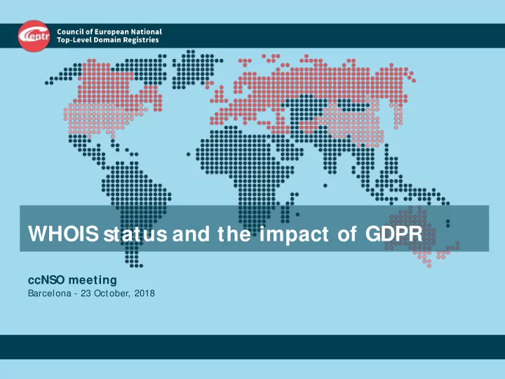 whois status and the impact of gdpr
