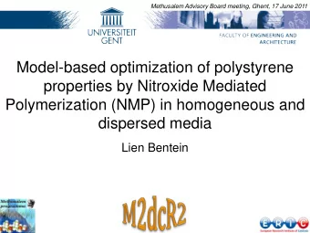 properties by Nitroxide Mediated  Polymerization (NMP) in homogeneous and  dispersed media  Lien