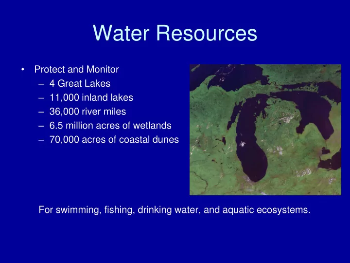 water resources