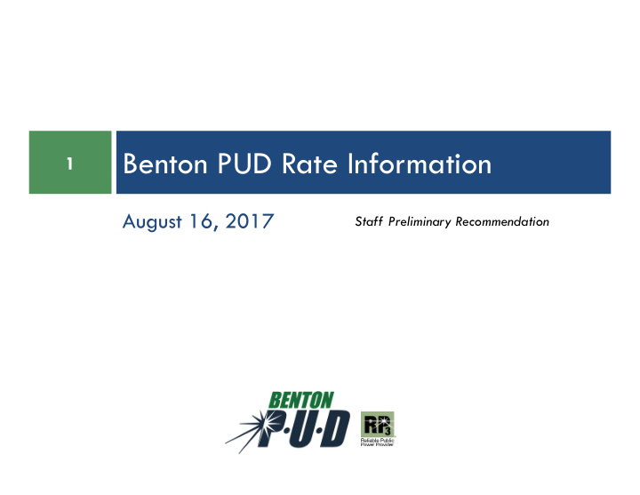 benton pud rate information