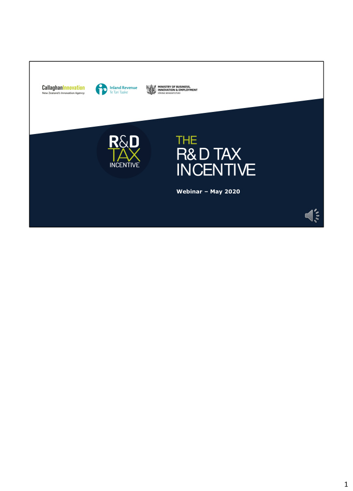 the r d tax incentive