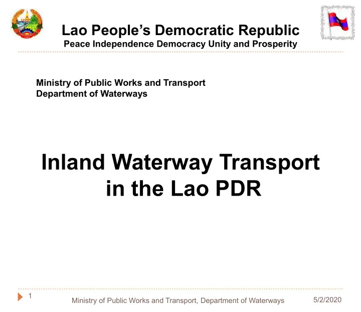 inland waterway transport