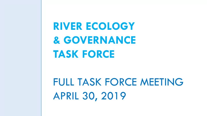 river ecology