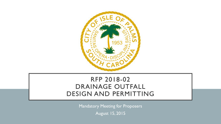 rfp 2018 02 drainage outfall design and permitting