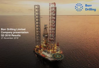 Q3 2018 Results  21 November 2018  |  Important information and disclaimer This presentation (the