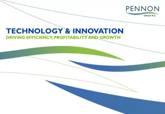 TECHNOLOGY &amp; INNOVATION  DRIVING EFFICIENCY  , PROFITABILITY AND GROWTH  CRITICAL TRENDS
