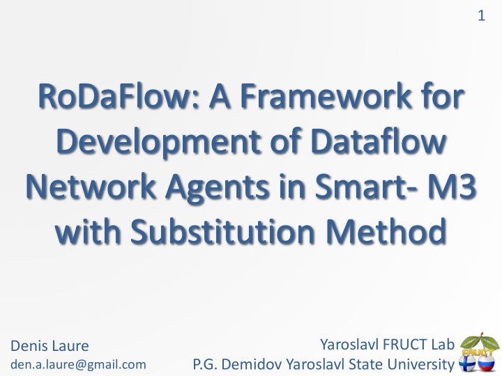 rodaflow a framework for development of dataflow