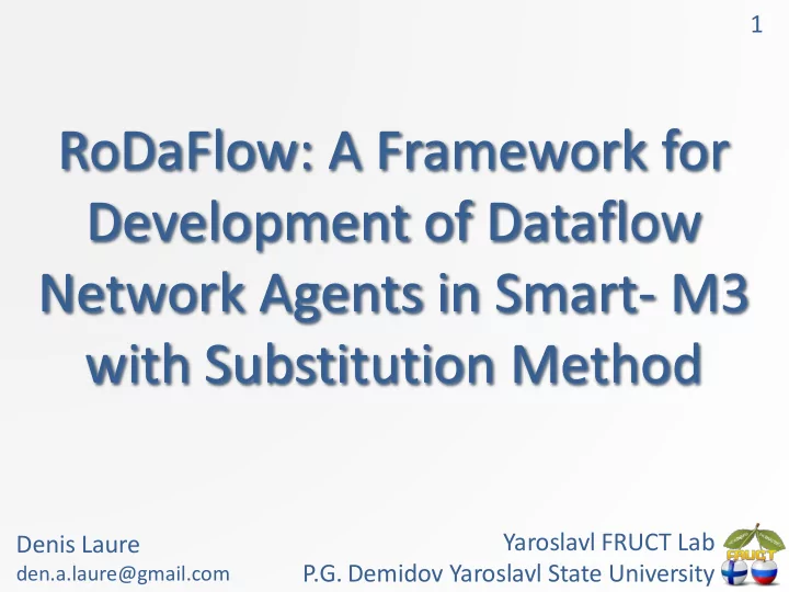 rodaflow a framework for development of dataflow