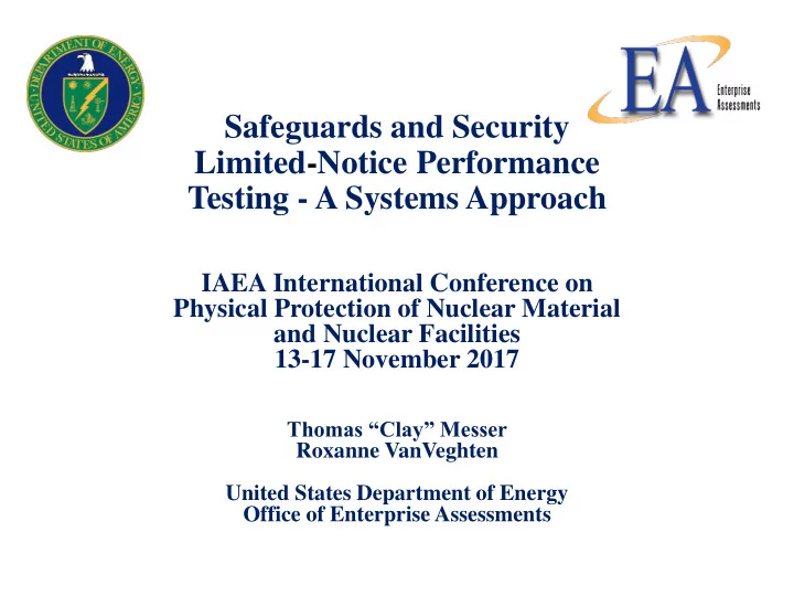 testing a systems approach