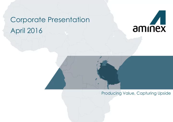 corporate presentation april 2016