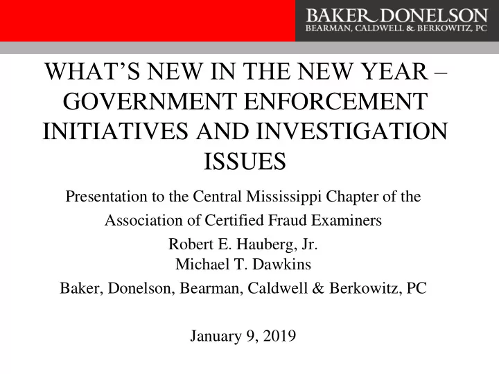 presentation to the central mississippi chapter of the