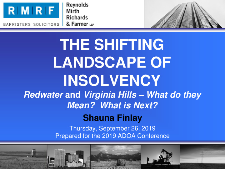 the shifting landscape of insolvency