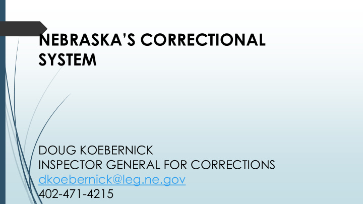 nebraska s correctional