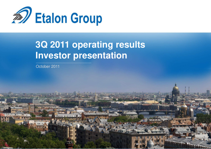 investor presentation