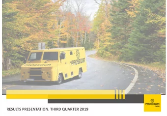 RESULTS PRESENTATION. THIRD QUARTER 2019  Cash in the media  Consumers need a right to use cash.