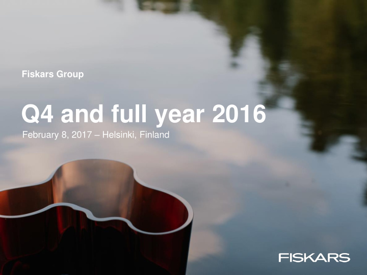 q4 and full year 2016