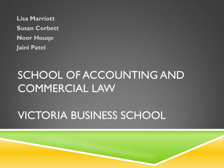 victoria business school why choose accounting commercial