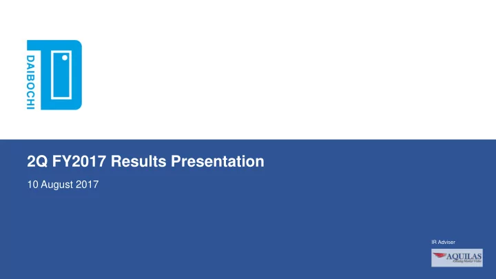 2q fy2017 results presentation