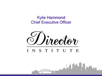 Chief Executive Officer  Welcome to Director Institute Headquarters Australias Fastest Growing