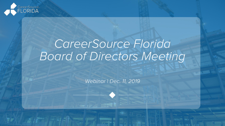 careersource florida board of directors meeting