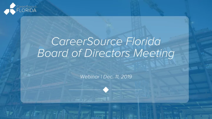 careersource florida board of directors meeting