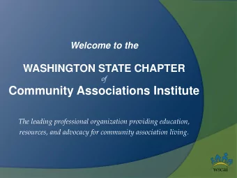 Community Associations Institute  The leading professional organization providing education,