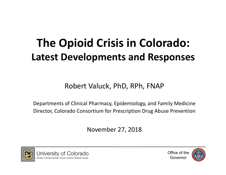 the opioid crisis in colorado