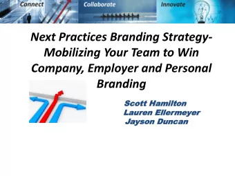 Next Practices Branding Strategy-  Mobilizing Your Team to Win  Company, Employer and Personal