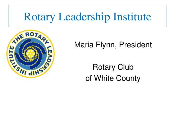 rotary leadership institute