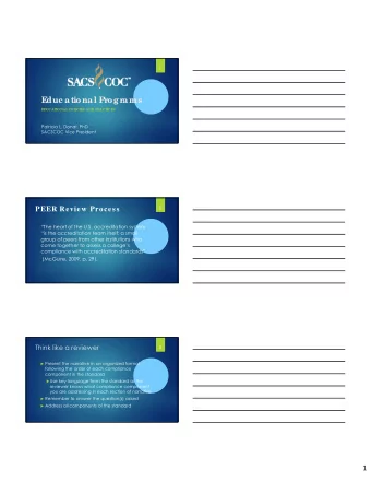 E  duc ational Pr  ogr  ams  E  DUCAT  IONAL  POL  ICIE  S AND PR  ACT  ICE  S  Patricia L. Donat,