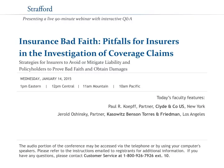 insurance bad faith pitfalls for insurers in the