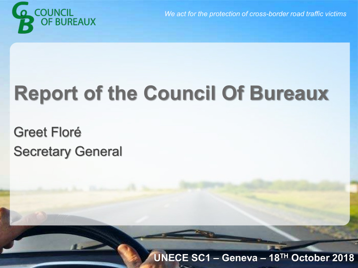 report of the council of bureaux